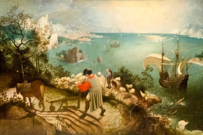 Paisaje con la caída de Ícaro brueguel