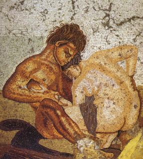 Pompeii_-_Casa_del_Fauno_-_Satyr_and_Nymph_-_MAN